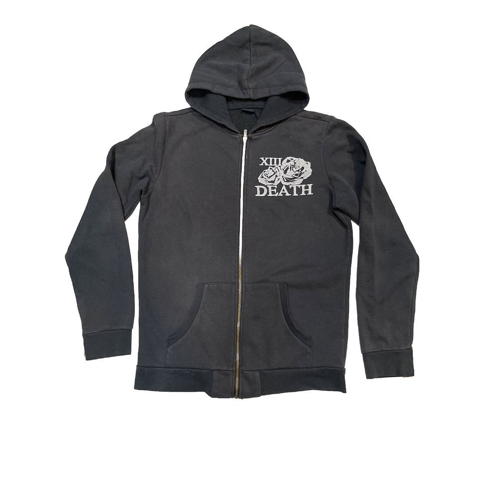 Vintage Single Stitch Black Xll Death La Muerte Zip Up hoodie small‎
